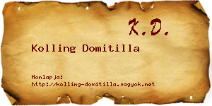 Kolling Domitilla névjegykártya